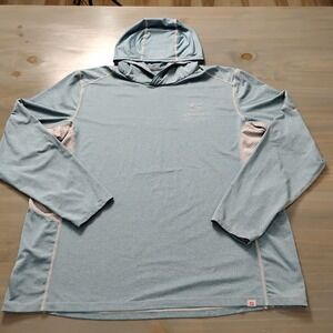 Striker Hoodie Pullover Mens Size XL Green Silver Activewear Fishing Lightweight